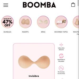 Boomba Invisi Bra - B - Beige
